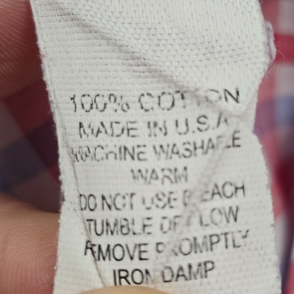 Gitman Bros Shirt Mens M‎ Pink Blue Plaid Button Up Preppy Light Academia USA - Picture 7 of 14